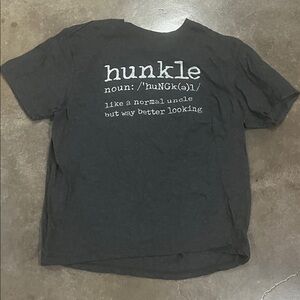 Crazy Dog T-Shirts Hunkle Graphic Tee - Black with White Print